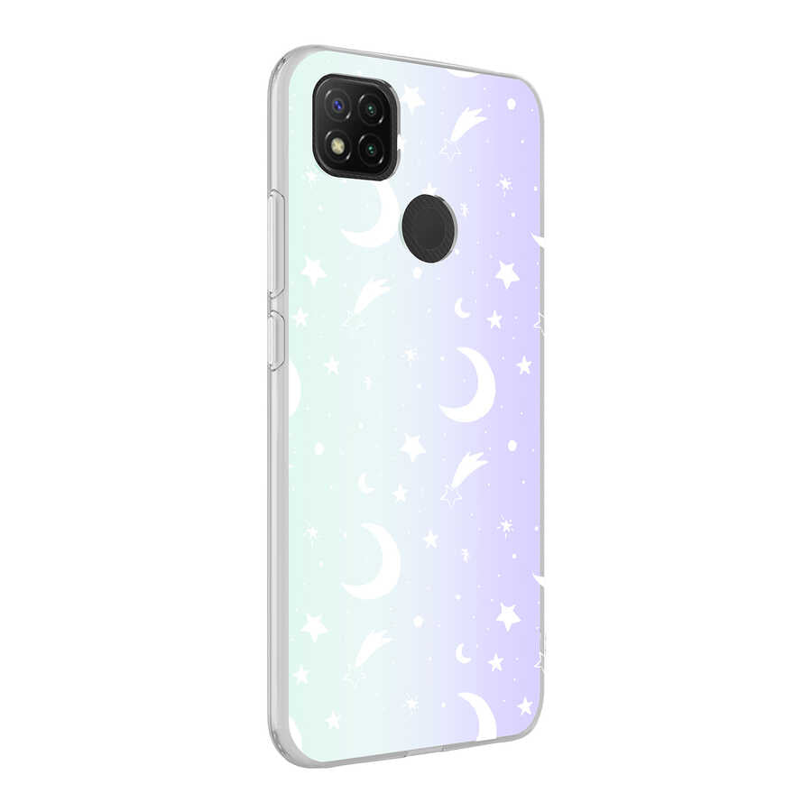 Xiaomi Redmi 9C Uyumlu Kılıf Zore M-Blue Desenli Kapak