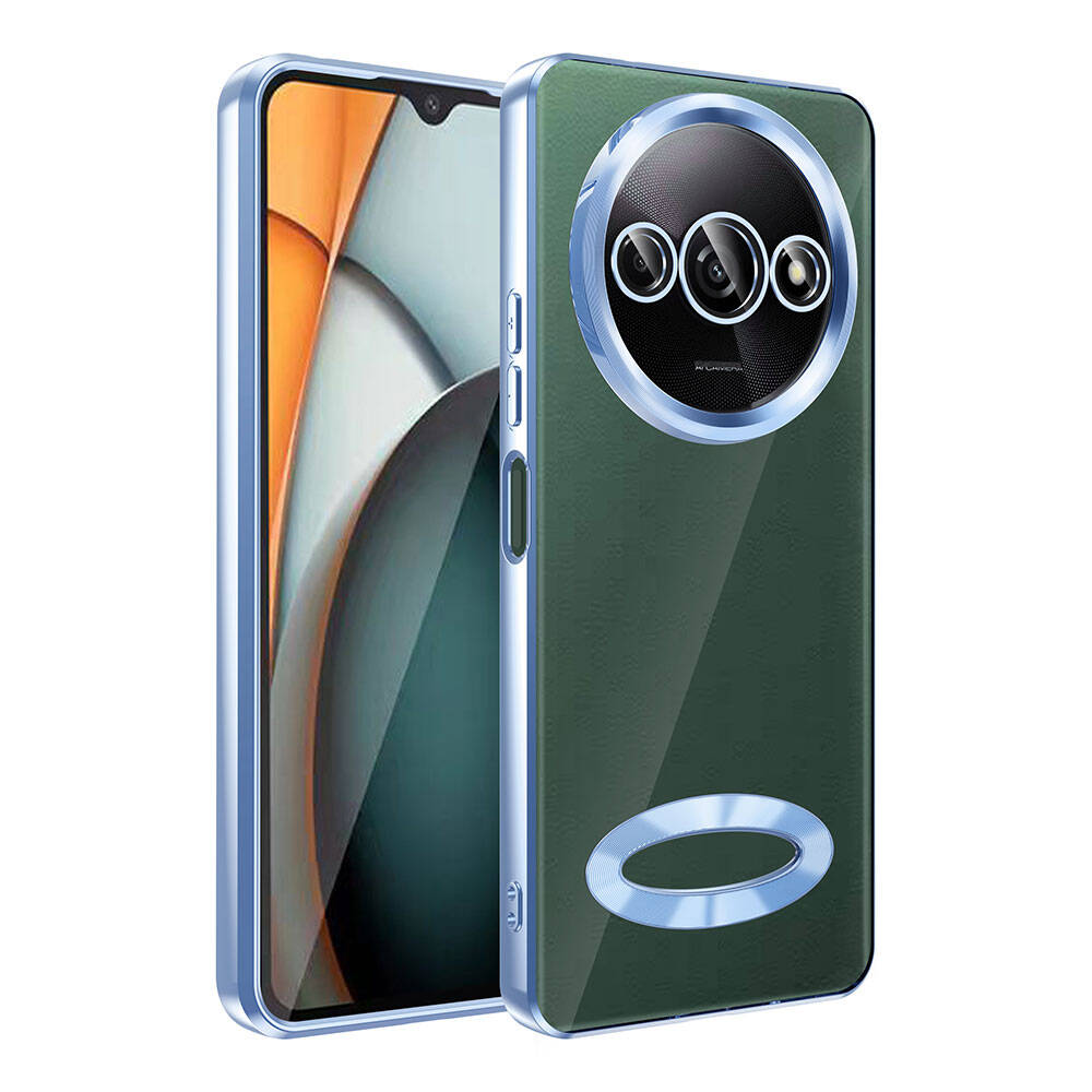 Xiaomi Redmi A3 4G 2024 Uyumlu Kılıf Kamera Korumalı Logo Gösteren Zore Omega Kapak