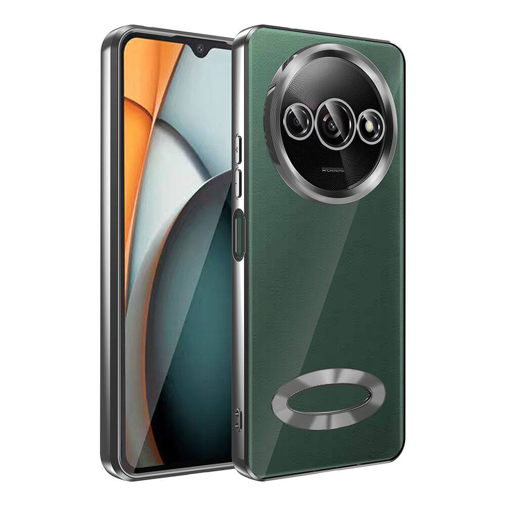 Xiaomi Redmi A3 4G 2024 Uyumlu Kılıf Kamera Korumalı Logo Gösteren Zore Omega Kapak