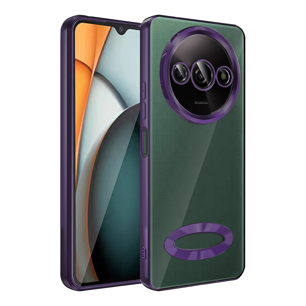 Xiaomi Redmi A3 4G 2024 Uyumlu Kılıf Kamera Korumalı Logo Gösteren Zore Omega Kapak