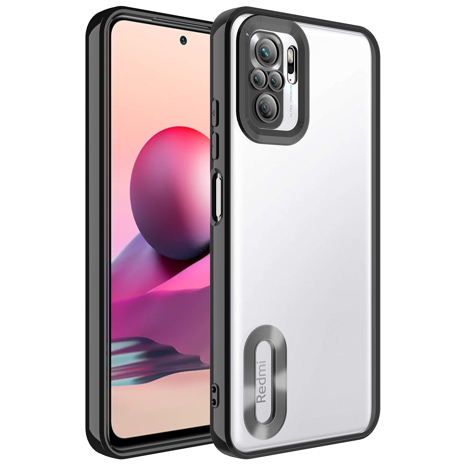 Xiaomi Redmi Note 10 Uyumlu Kılıf Kamera Korumalı Logo Gösteren Zore Omega Kapak