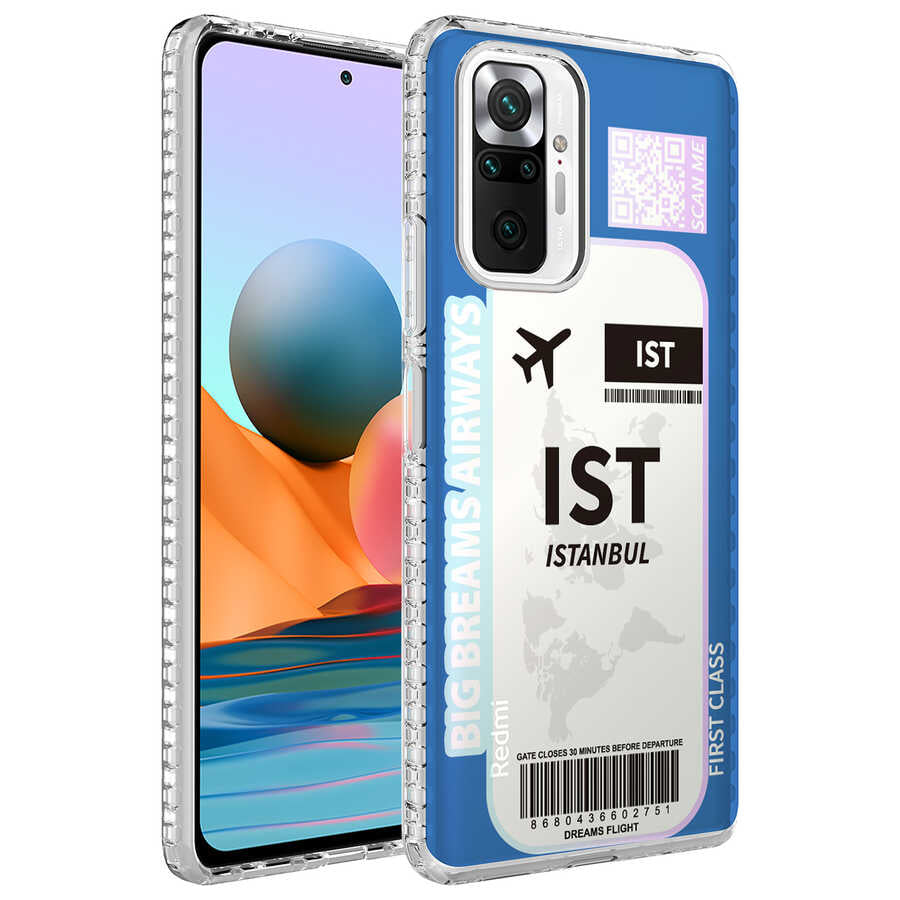 Xiaomi Redmi Note 10 Pro Uyumlu Kılıf Airbag Kenarlı Renkli Desenli Silikon Zore Elegans Kapak
