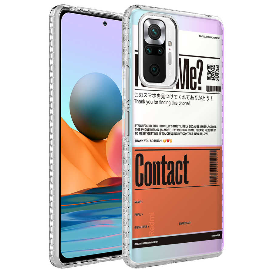 Xiaomi Redmi Note 10 Pro Uyumlu Kılıf Airbag Kenarlı Renkli Desenli Silikon Zore Elegans Kapak