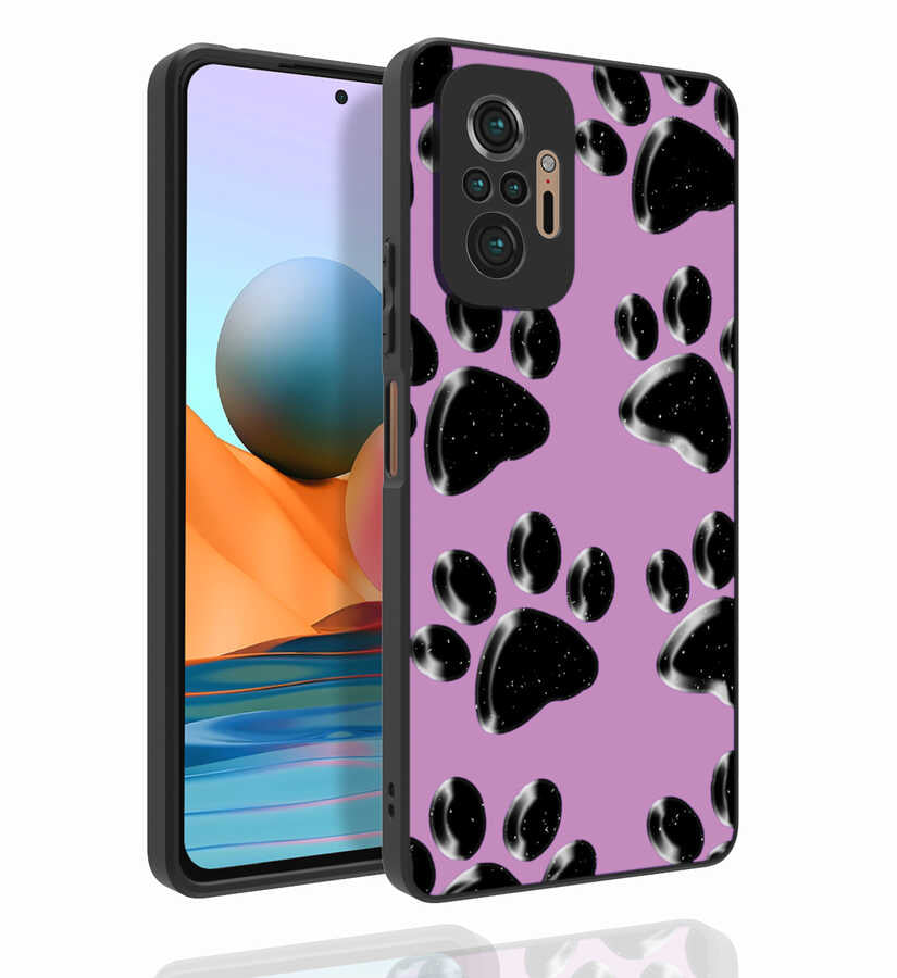 Xiaomi Redmi Note 10 Pro Uyumlu Kılıf Desenli Kamera Korumalı Parlak Zore Nora Kapak