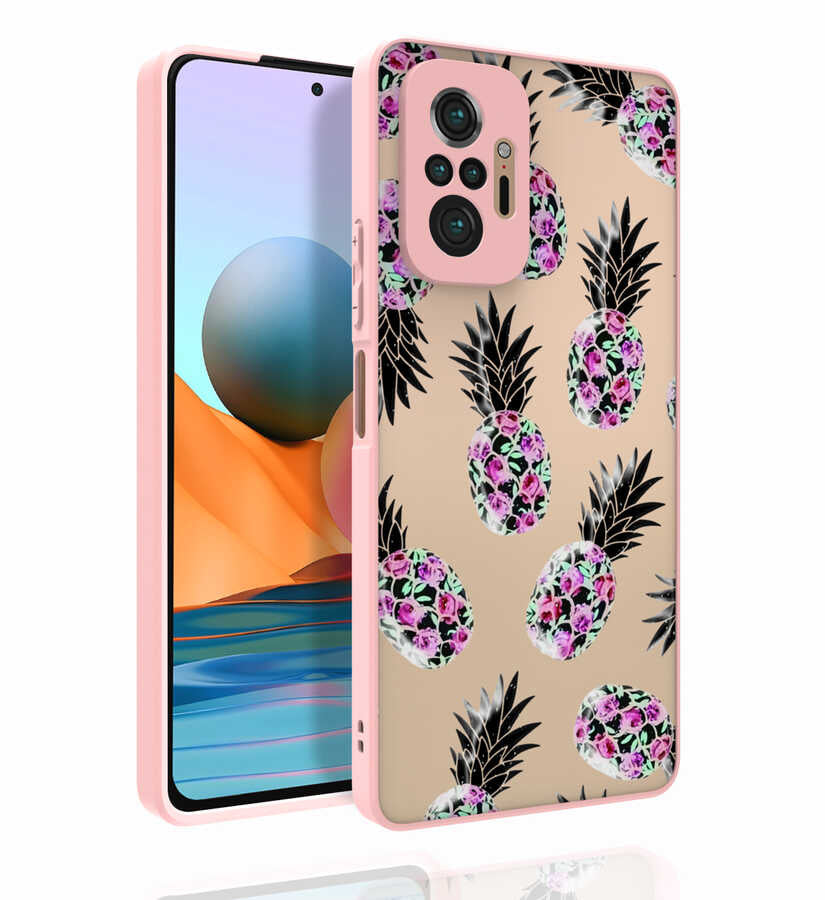 Xiaomi Redmi Note 10 Pro Uyumlu Kılıf Desenli Kamera Korumalı Parlak Zore Nora Kapak