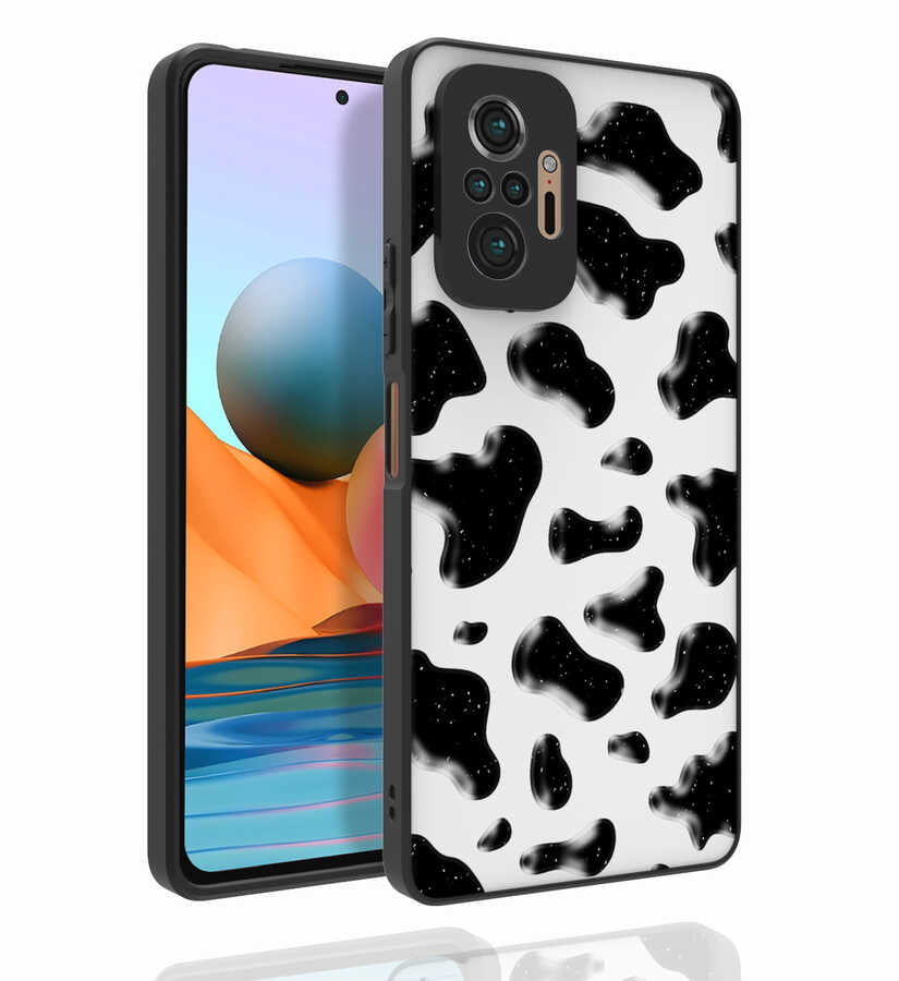 Xiaomi Redmi Note 10 Pro Uyumlu Kılıf Desenli Kamera Korumalı Parlak Zore Nora Kapak