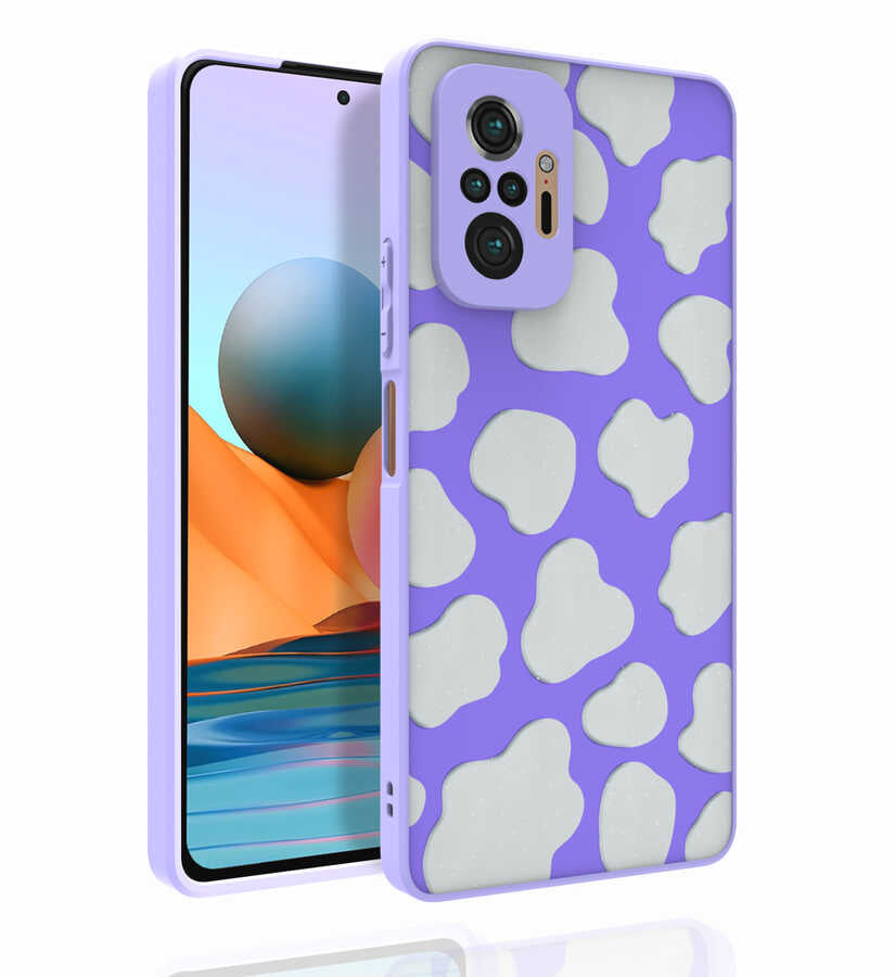 Xiaomi Redmi Note 10 Pro Uyumlu Kılıf Desenli Kamera Korumalı Parlak Zore Nora Kapak