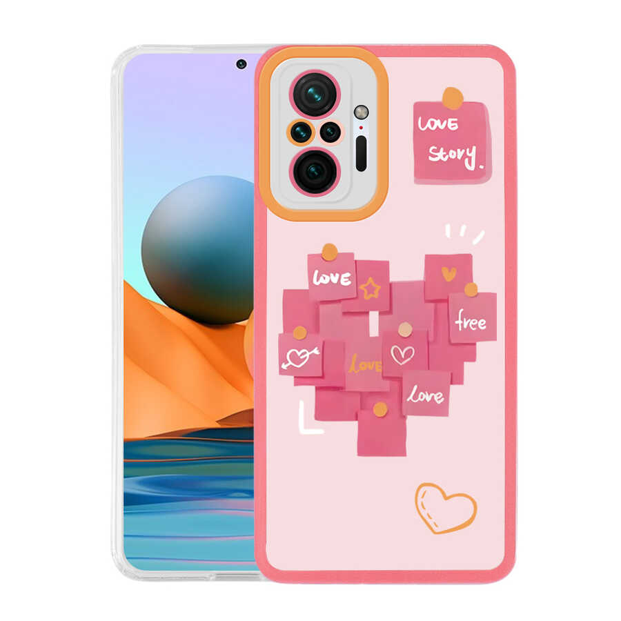 Xiaomi Redmi Note 10 Pro Uyumlu Kılıf Zore M-Fit Desenli Kapak