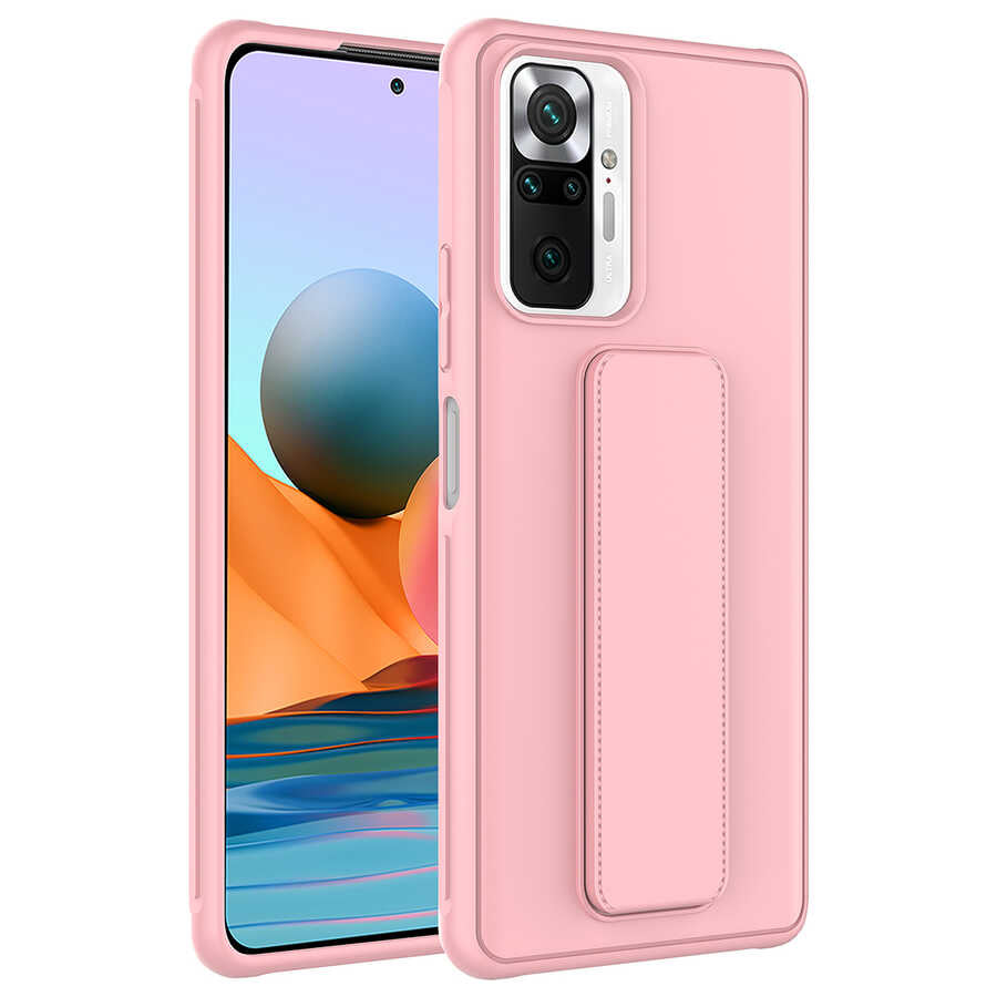 Xiaomi Redmi Note 10 Pro Uyumlu Kılıf Zore Qstand Kapak