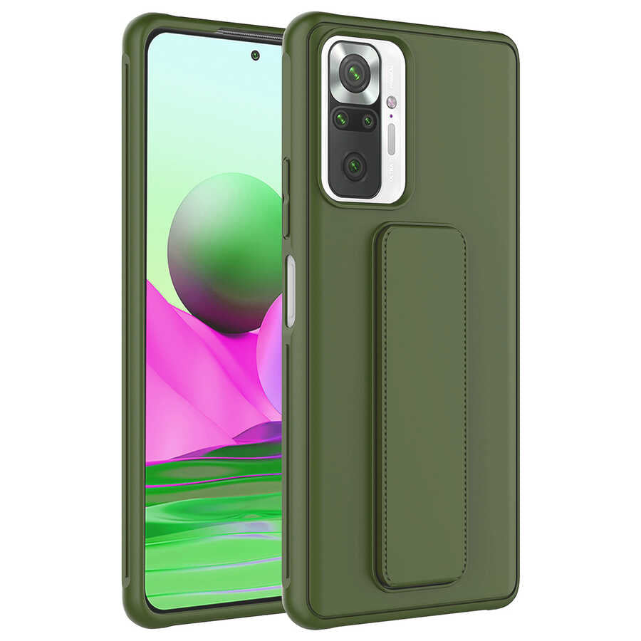 Xiaomi Redmi Note 10 Pro Uyumlu Kılıf Zore Qstand Kapak