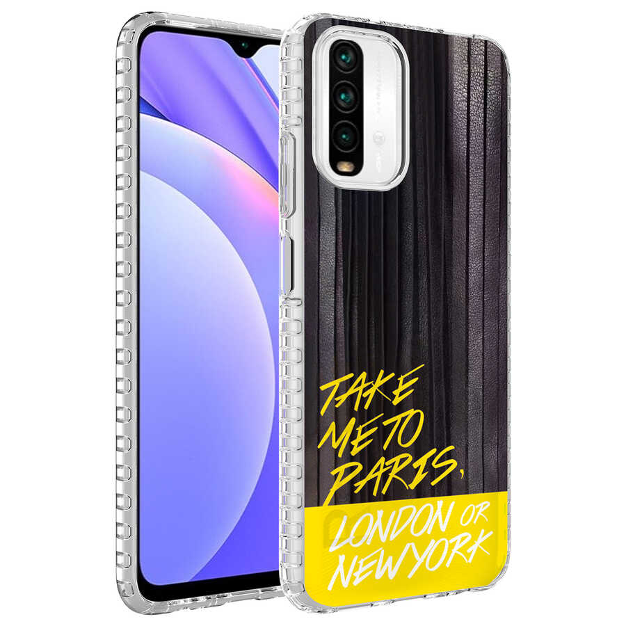 Xiaomi Redmi Note 10S Uyumlu Kılıf Airbag Kenarlı Renkli Desenli Silikon Zore Elegans Kapak