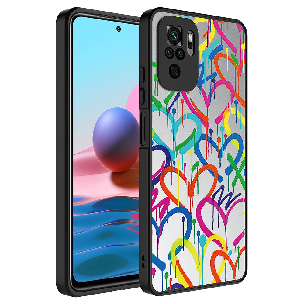 Xiaomi Redmi Note 10S Uyumlu Kılıf Aynalı Desenli Kamera Korumalı Parlak Zore Mirror Kapak
