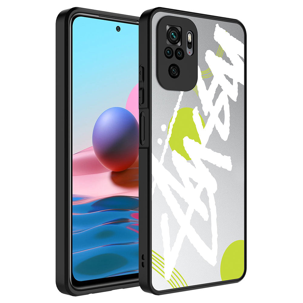 Xiaomi Redmi Note 10S Uyumlu Kılıf Aynalı Desenli Kamera Korumalı Parlak Zore Mirror Kapak