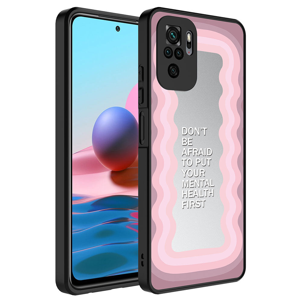 Xiaomi Redmi Note 10S Uyumlu Kılıf Aynalı Desenli Kamera Korumalı Parlak Zore Mirror Kapak
