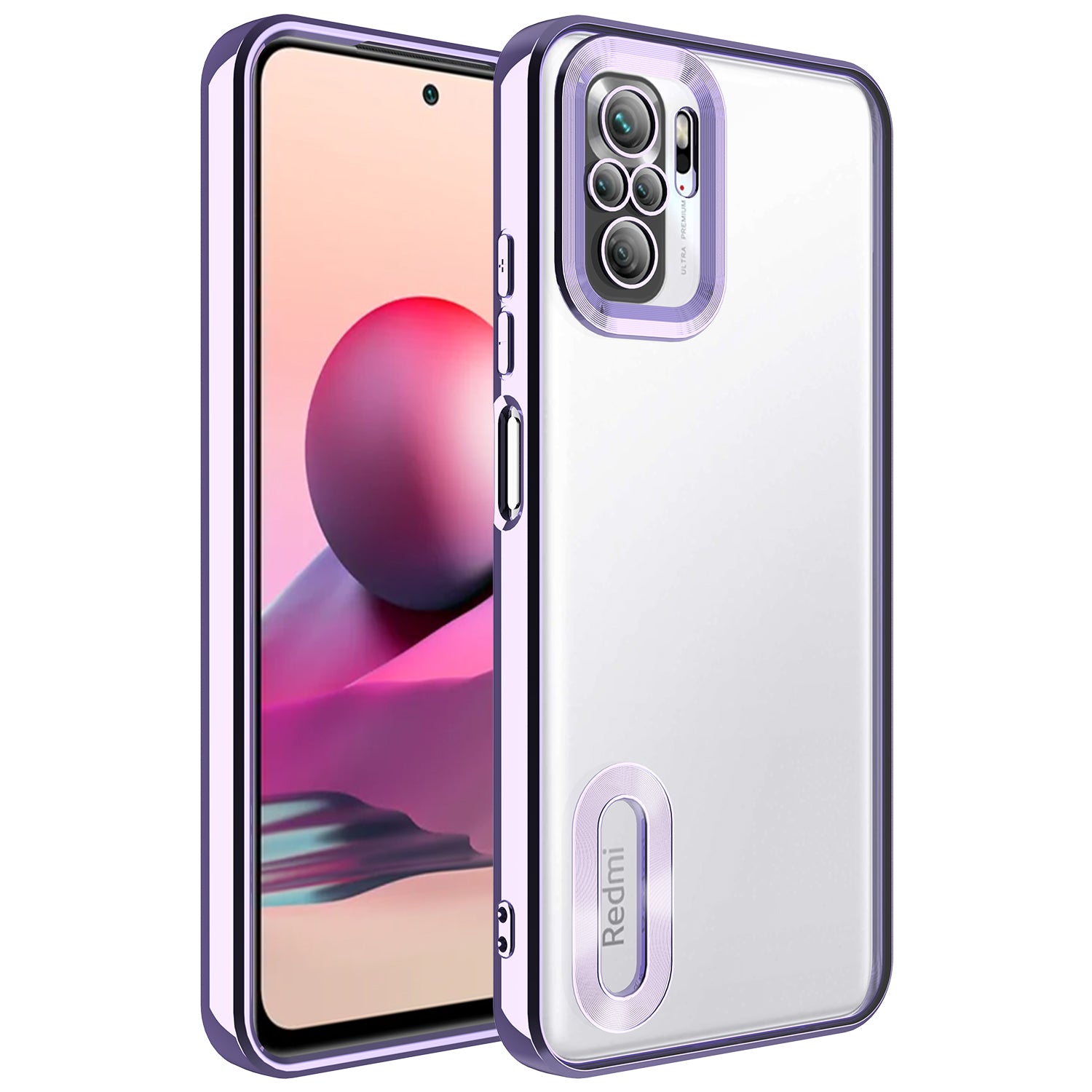 Xiaomi Redmi Note 10S Uyumlu Kılıf Kamera Korumalı Logo Gösteren Zore Omega Kapak