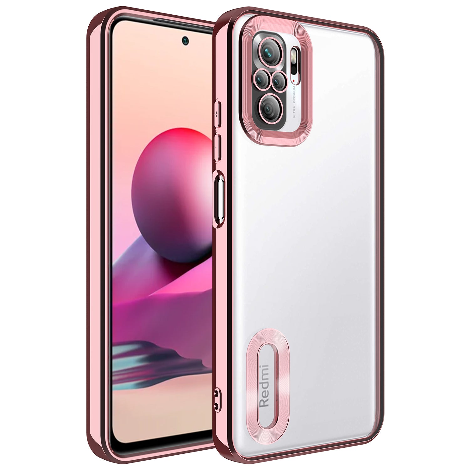 Xiaomi Redmi Note 10S Uyumlu Kılıf Kamera Korumalı Logo Gösteren Zore Omega Kapak