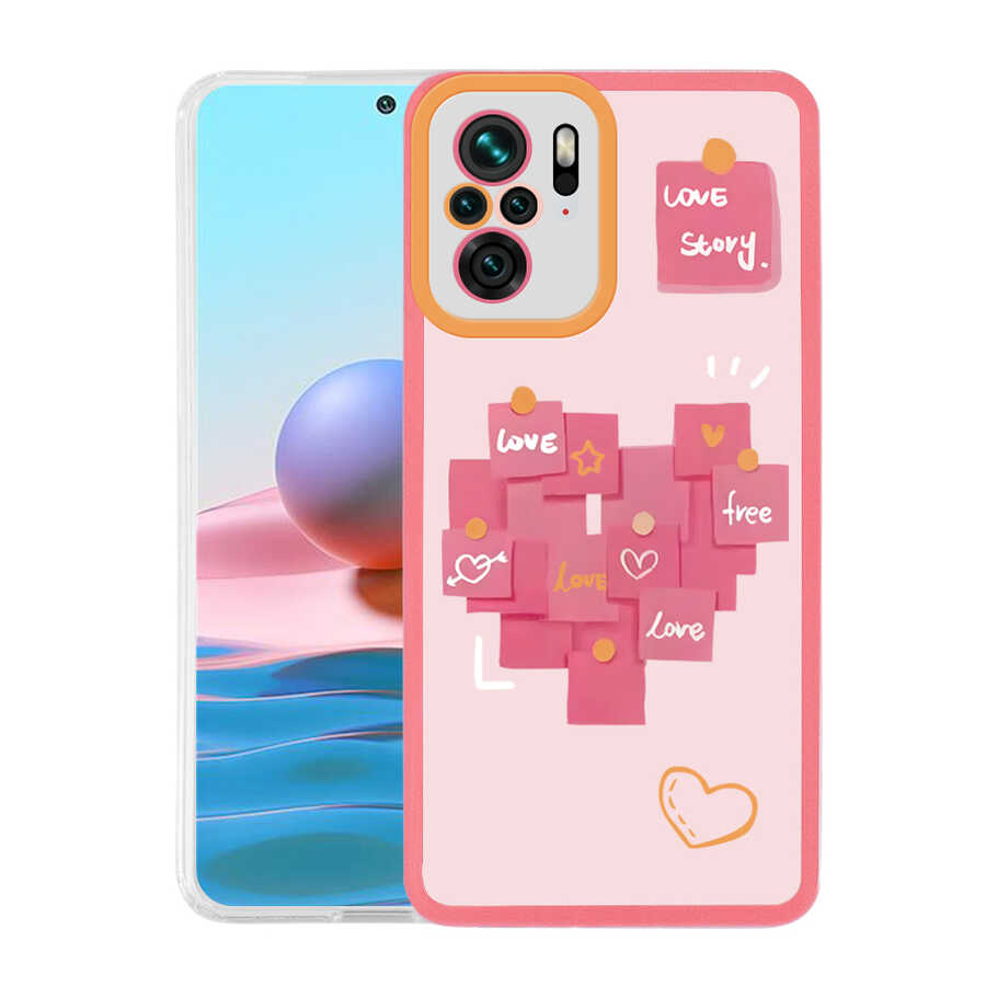 Xiaomi Redmi Note 10S Uyumlu Kılıf Zore M-Fit Desenli Kapak