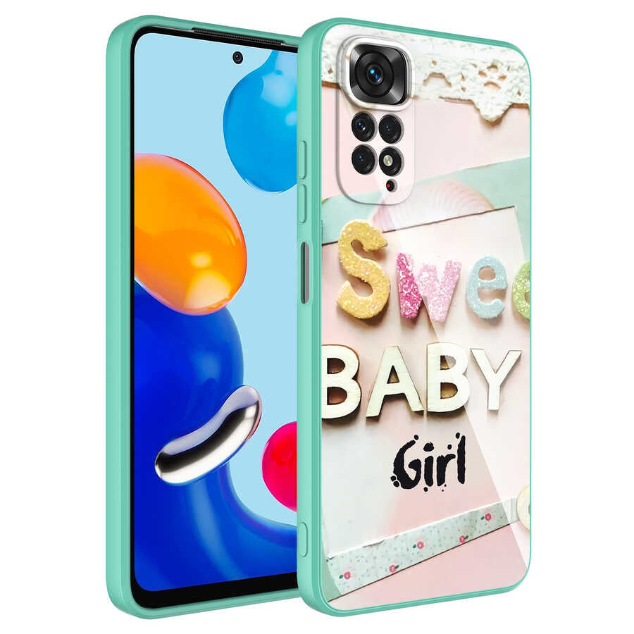 Xiaomi Redmi Note 11 Global Uyumlu Kılıf Kamera Korumalı Desenli Sert Silikon Zore Epoksi Kapak