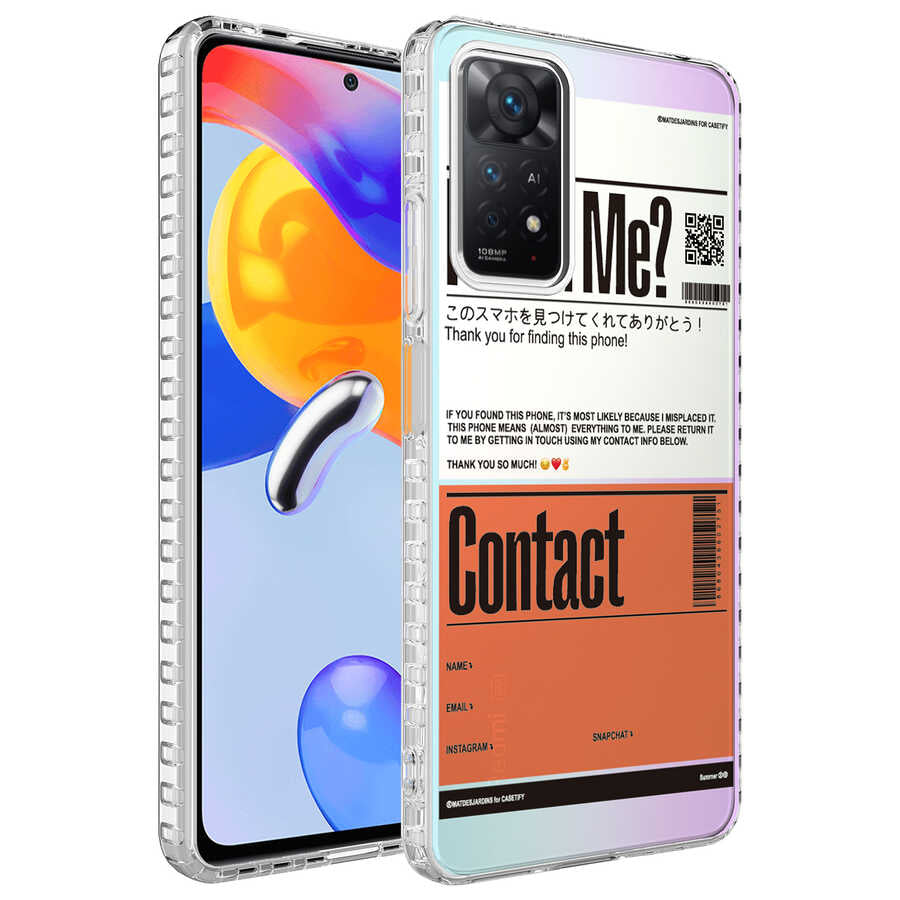 Xiaomi Redmi Note 11 Pro 5G Uyumlu Kılıf Airbag Kenarlı Renkli Desenli Silikon Zore Elegans Kapak