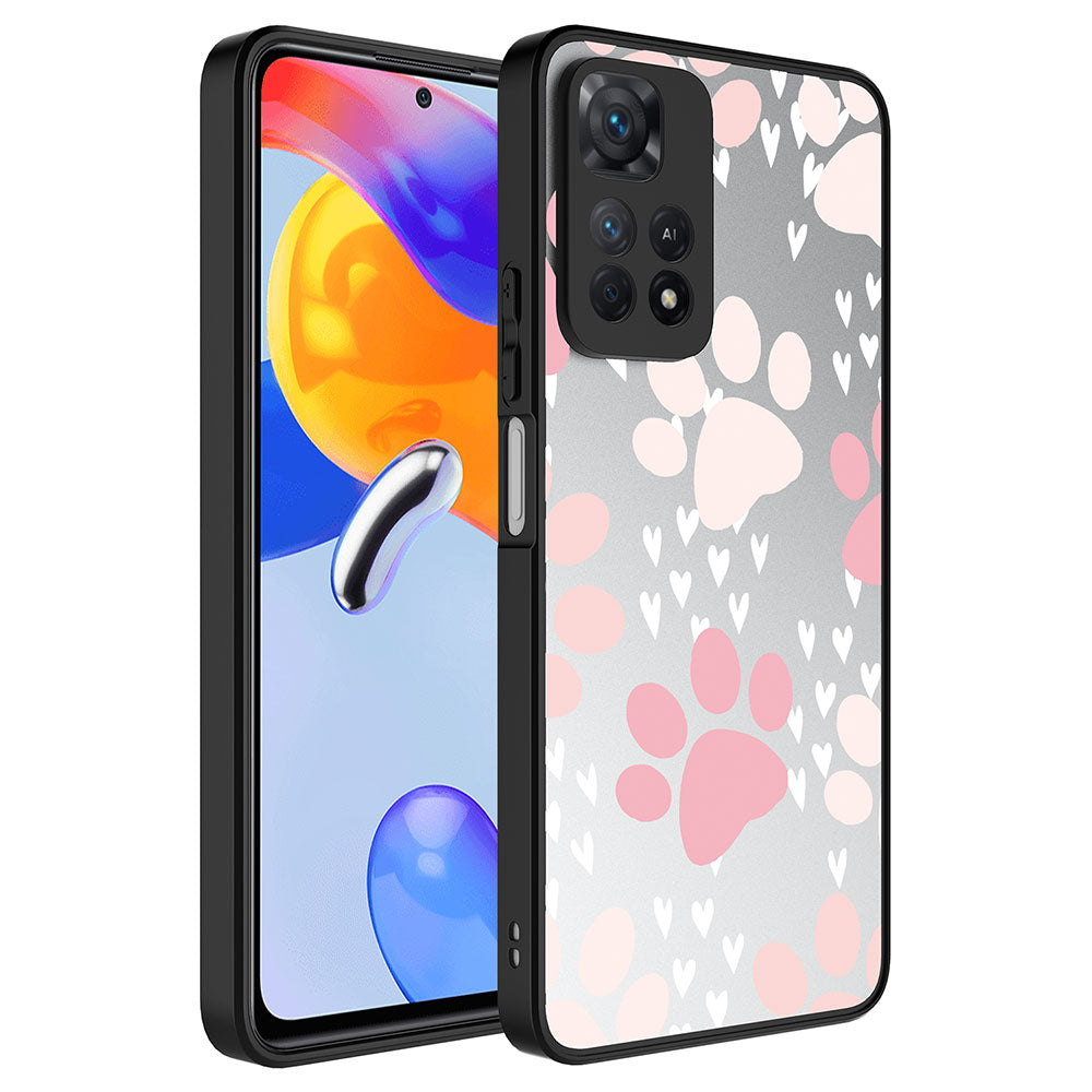 Xiaomi Redmi Note 11 Pro 5G Uyumlu Kılıf Aynalı Desenli Kamera Korumalı Parlak Zore Mirror Kapak