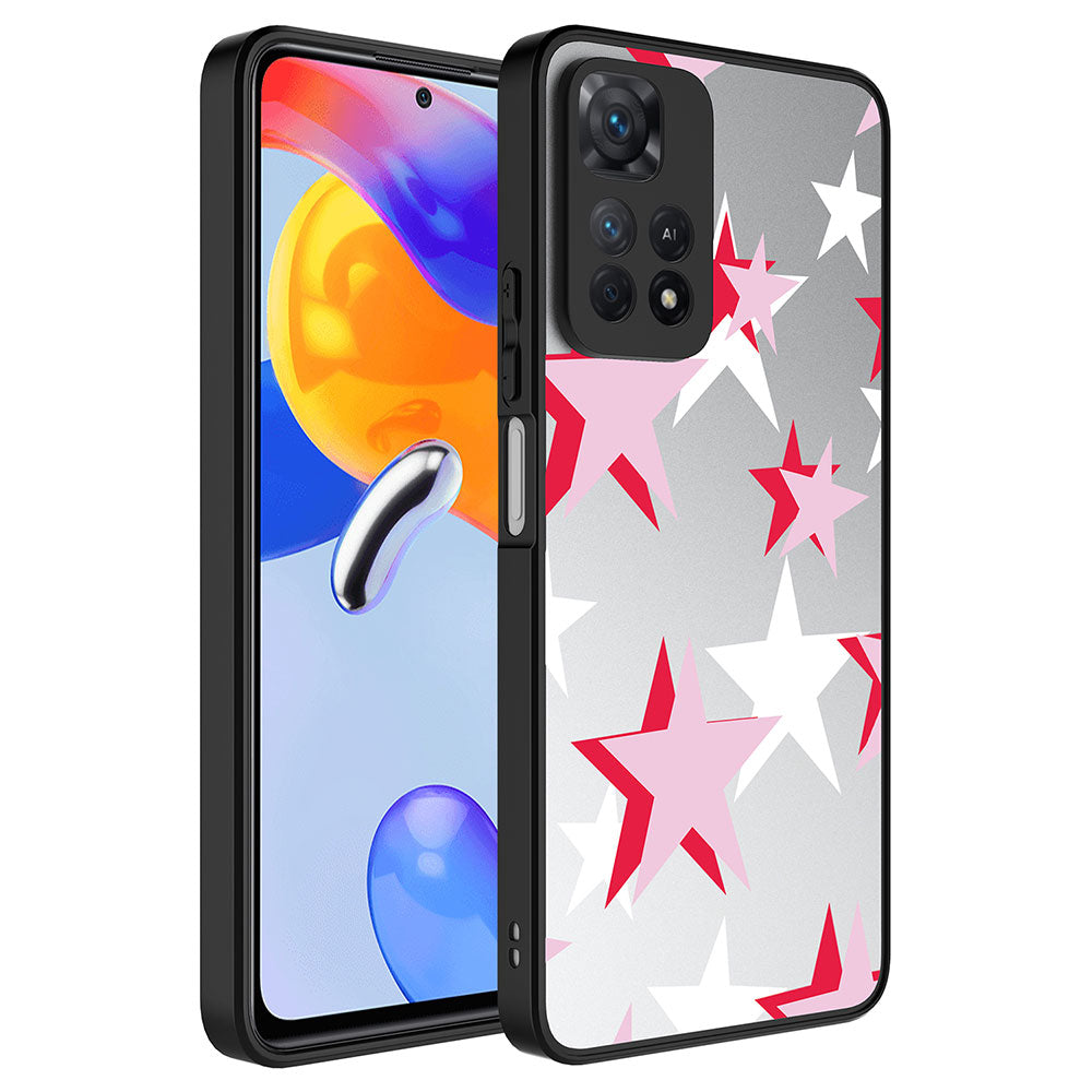 Xiaomi Redmi Note 11 Pro 5G Uyumlu Kılıf Aynalı Desenli Kamera Korumalı Parlak Zore Mirror Kapak