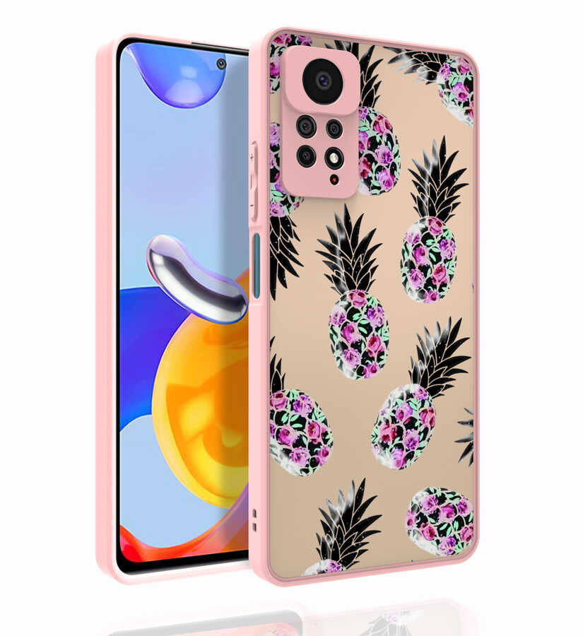 Xiaomi Redmi Note 11 Pro 5G Uyumlu Kılıf Desenli Kamera Korumalı Parlak Zore Nora Kapak
