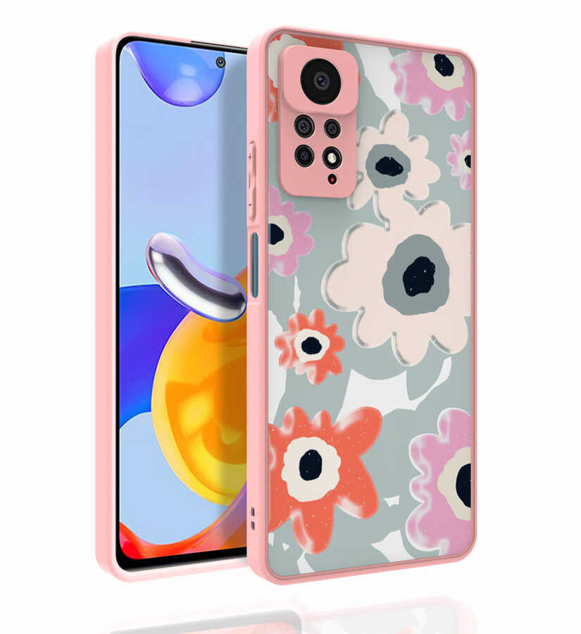 Xiaomi Redmi Note 11 Pro 5G Uyumlu Kılıf Desenli Kamera Korumalı Parlak Zore Nora Kapak