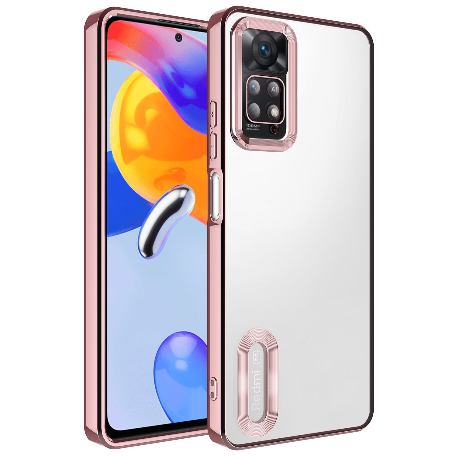 Xiaomi Redmi Note 11 Pro 5G Uyumlu Kılıf Kamera Korumalı Logo Gösteren Zore Omega Kapak