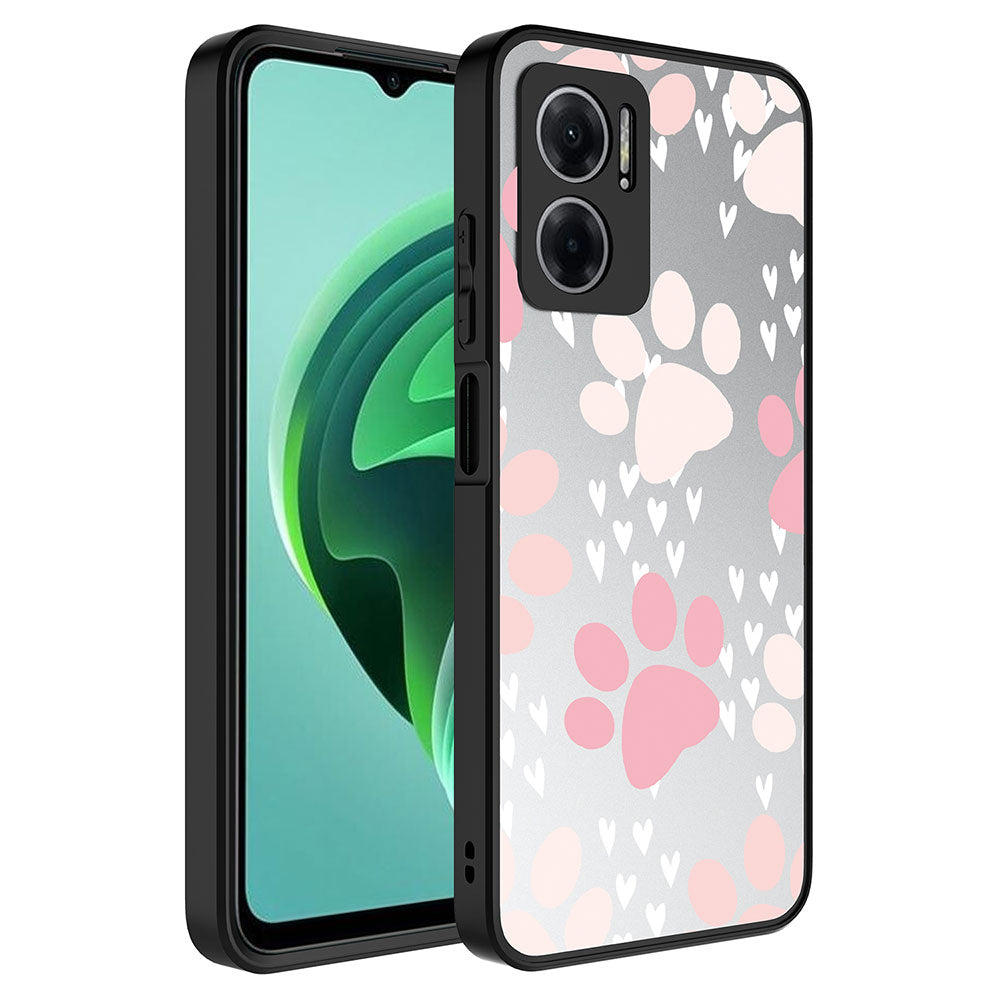 Xiaomi Redmi Note 11E Uyumlu Kılıf Aynalı Desenli Kamera Korumalı Parlak Zore Mirror Kapak
