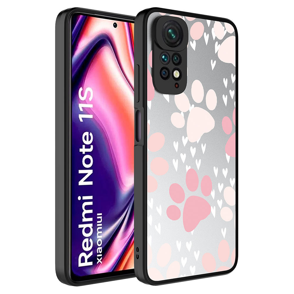 Xiaomi Redmi Note 11S Global Uyumlu Kılıf Aynalı Desenli Kamera Korumalı Parlak Zore Mirror Kapak