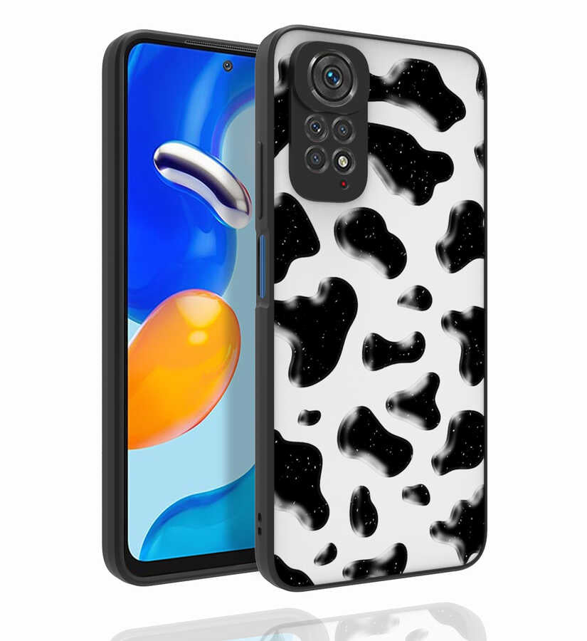 Xiaomi Redmi Note 11S Global Uyumlu Kılıf Desenli Kamera Korumalı Parlak Zore Nora Kapak
