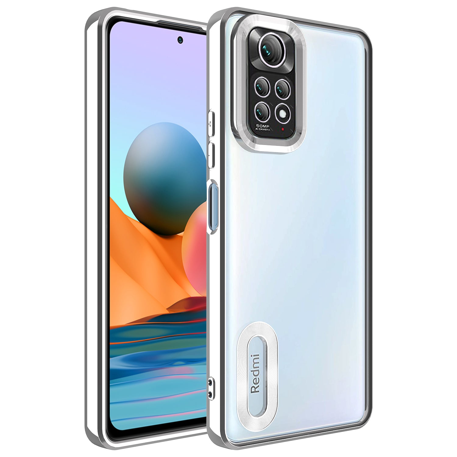 Xiaomi Redmi Note 11S Global Uyumlu Kılıf Kamera Korumalı Logo Gösteren Zore Omega Kapak
