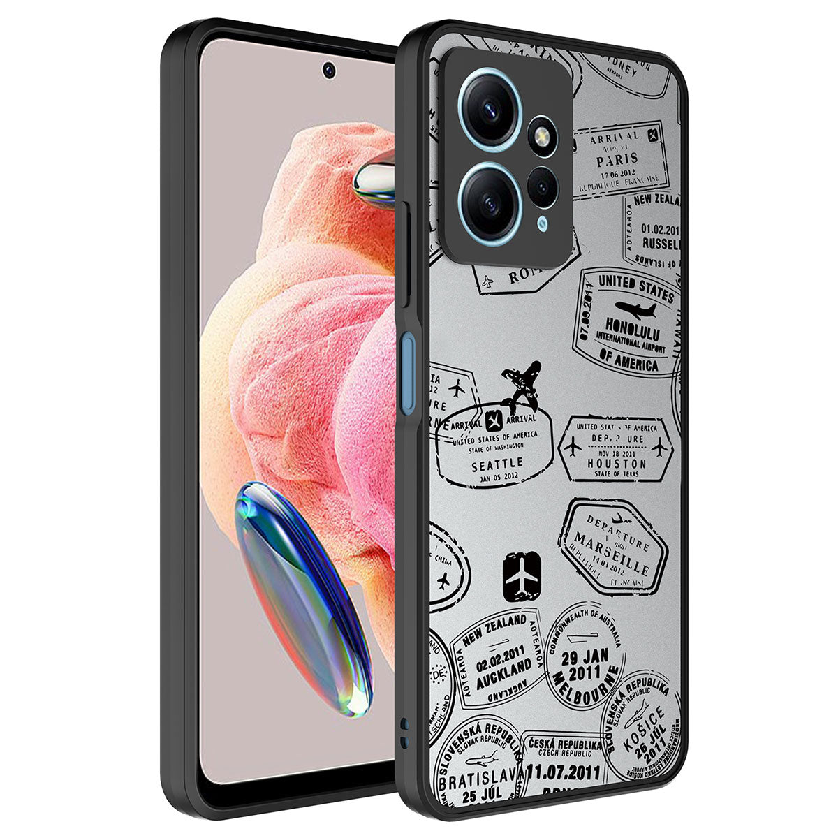Xiaomi Redmi Note 12 4G Uyumlu Kılıf Aynalı Desenli Kamera Korumalı Parlak Zore Mirror Kapak