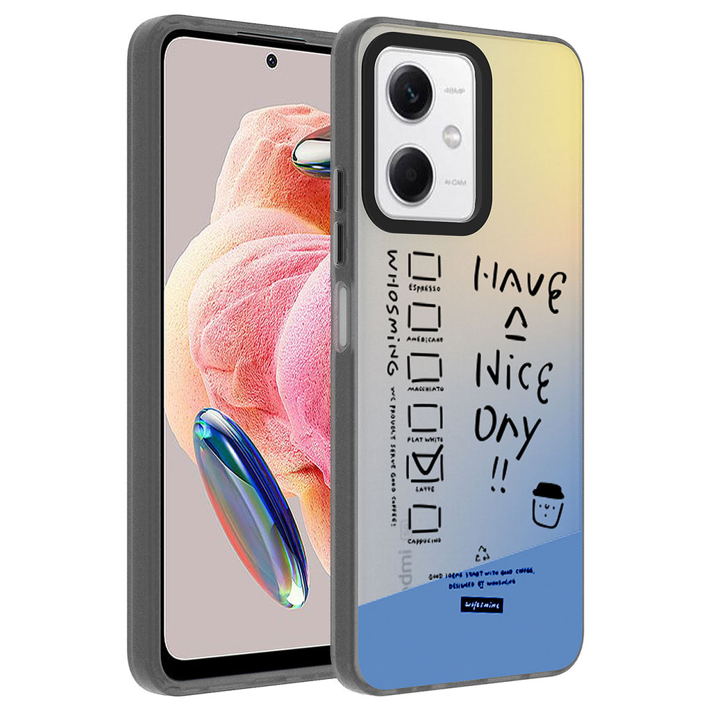 Xiaomi Redmi Note 12 4G Uyumlu Kılıf Desenli Zore Dragon Sert Kapak