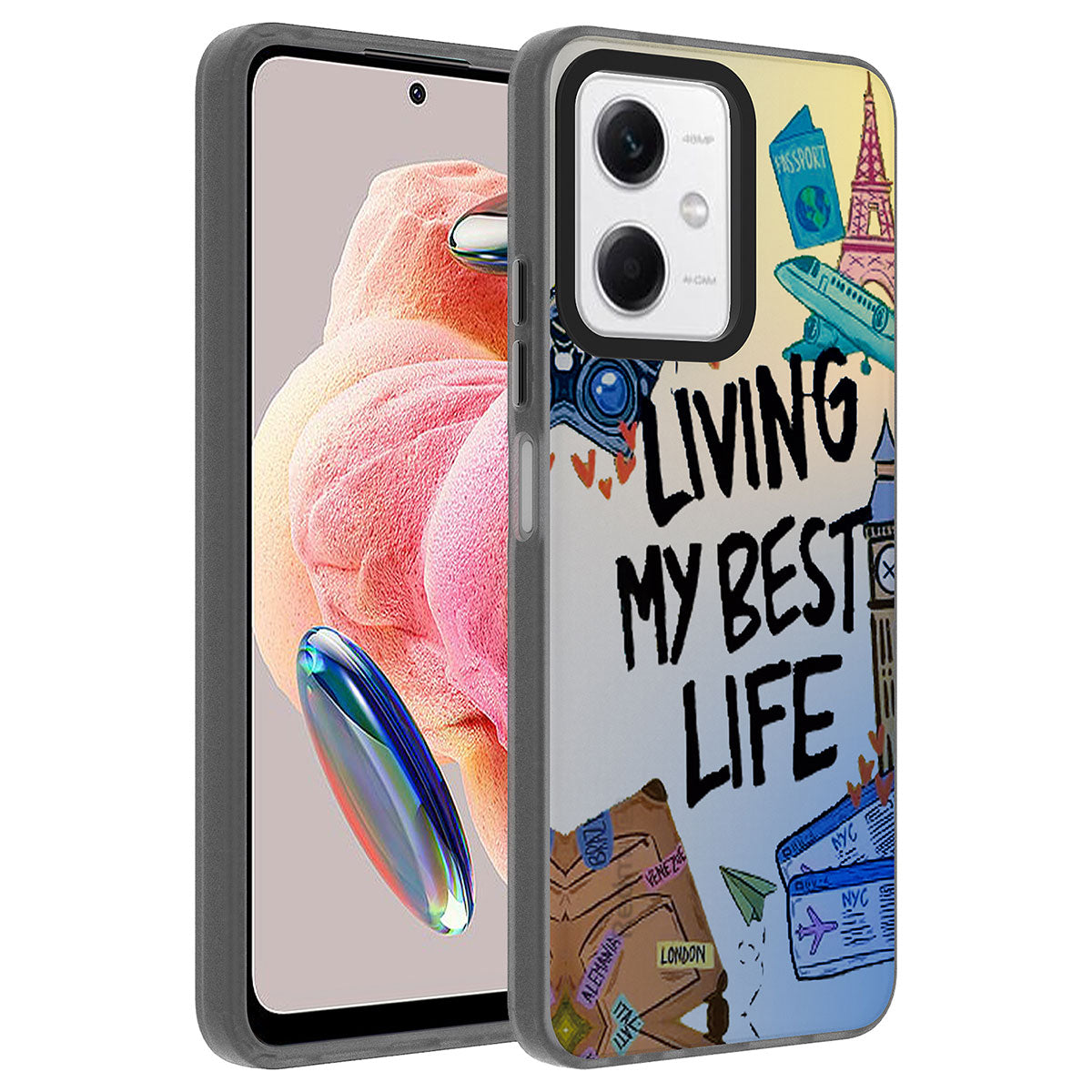 Xiaomi Redmi Note 12 4G Uyumlu Kılıf Desenli Zore Dragon Sert Kapak
