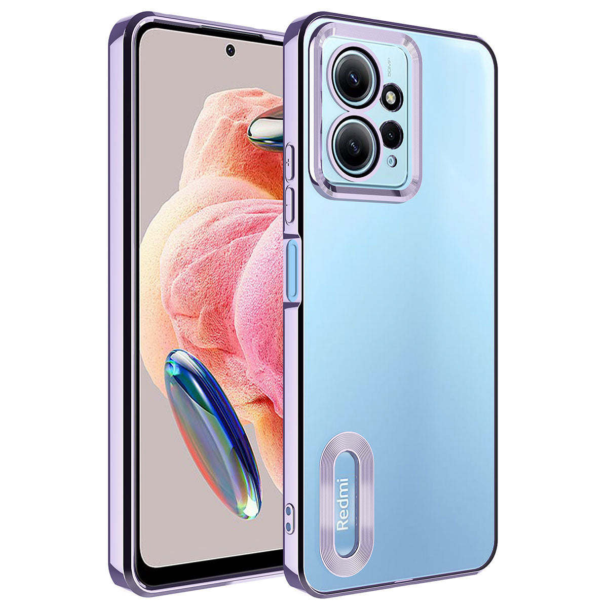 Xiaomi Redmi Note 12 4G Uyumlu Kılıf Kamera Korumalı Logo Gösteren Zore Omega Kapak