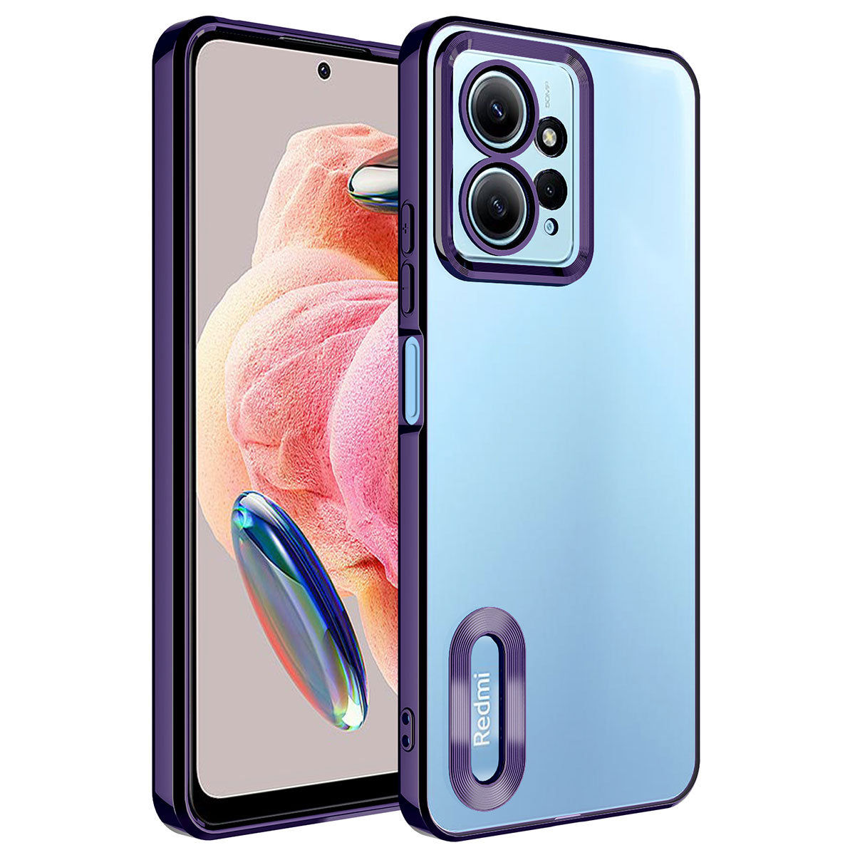 Xiaomi Redmi Note 12 4G Uyumlu Kılıf Kamera Korumalı Logo Gösteren Zore Omega Kapak