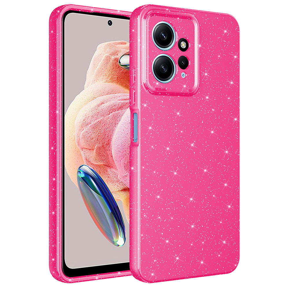 Xiaomi Redmi Note 12 4G Uyumlu Kılıf Kamera Korumalı Simli Lüks Zore Koton Kapak