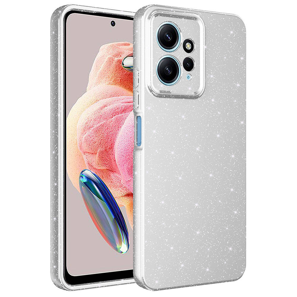 Xiaomi Redmi Note 12 4G Uyumlu Kılıf Kamera Korumalı Simli Lüks Zore Koton Kapak