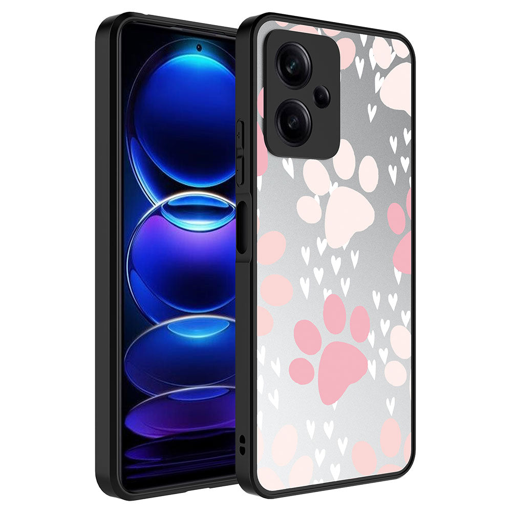 Xiaomi Redmi Note 12 5G Uyumlu Kılıf Aynalı Desenli Kamera Korumalı Parlak Zore Mirror Kapak