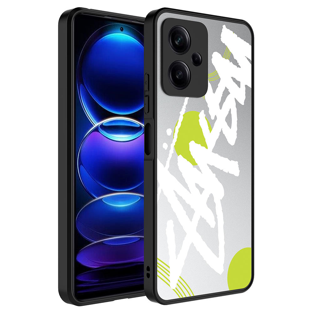 Xiaomi Redmi Note 12 5G Uyumlu Kılıf Aynalı Desenli Kamera Korumalı Parlak Zore Mirror Kapak