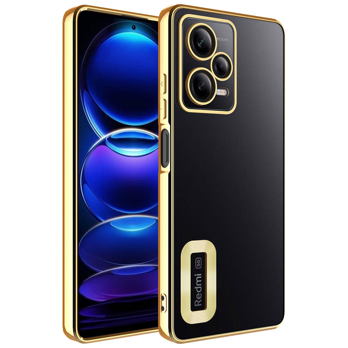 Xiaomi Redmi Note 12 5G Uyumlu Kılıf Kamera Korumalı Logo Gösteren Zore Omega Kapak