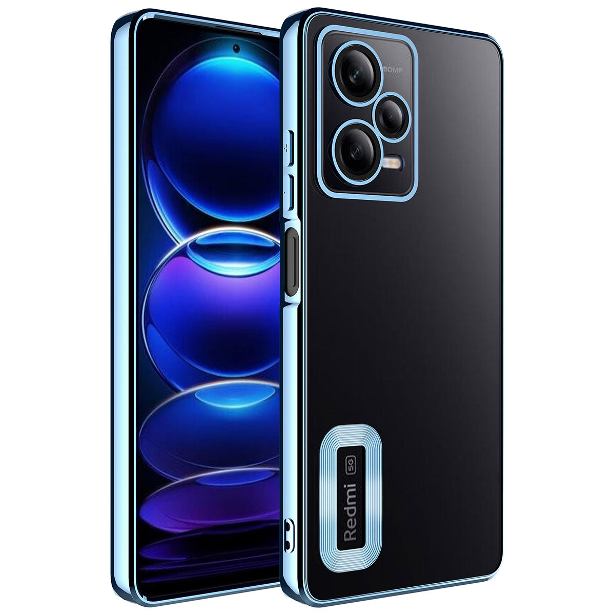 Xiaomi Redmi Note 12 5G Uyumlu Kılıf Kamera Korumalı Logo Gösteren Zore Omega Kapak