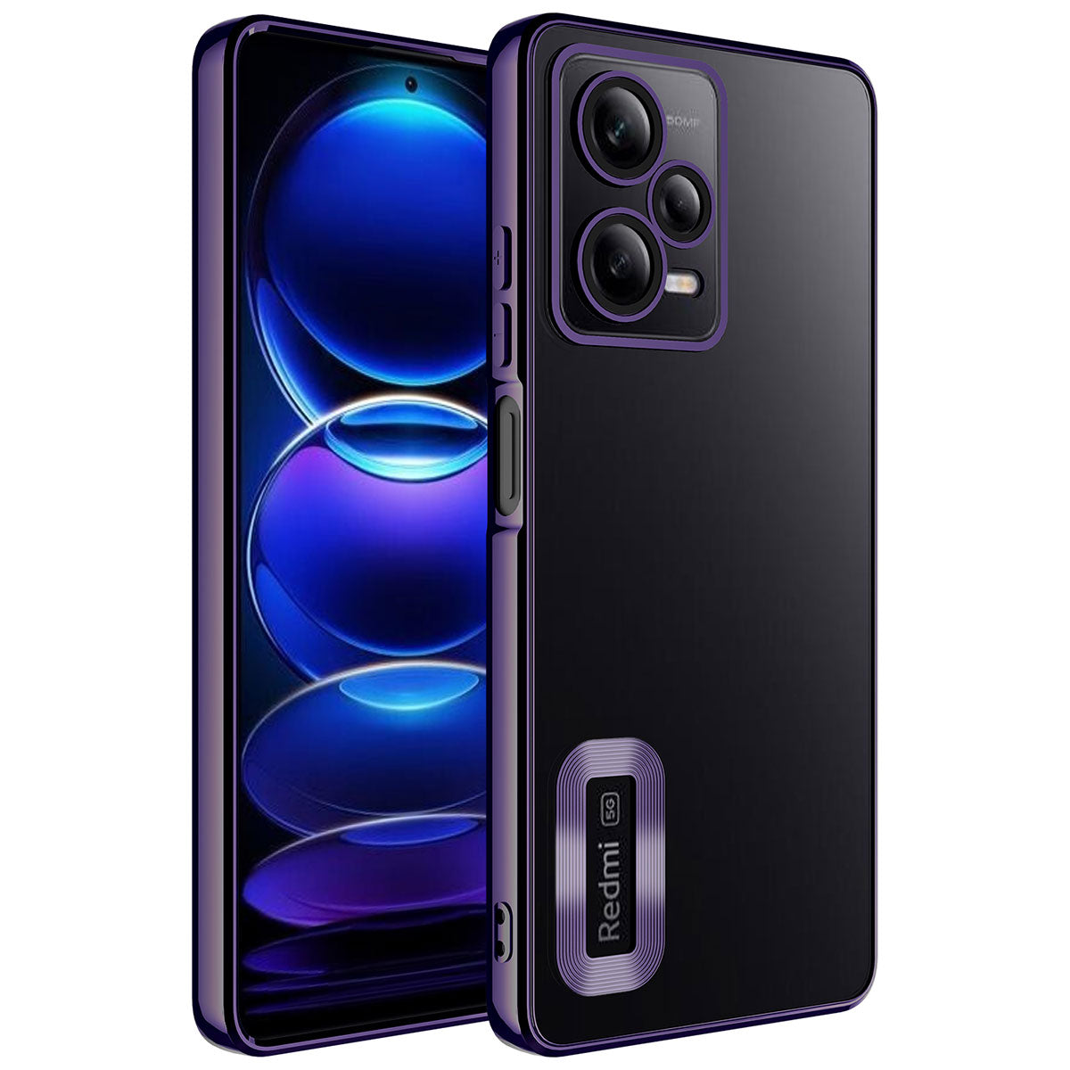 Xiaomi Redmi Note 12 5G Uyumlu Kılıf Kamera Korumalı Logo Gösteren Zore Omega Kapak