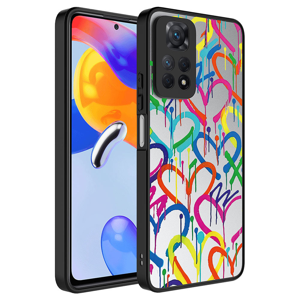 Xiaomi Redmi Note 12 Pro 4G Uyumlu Kılıf Aynalı Desenli Kamera Korumalı Parlak Zore Mirror Kapak
