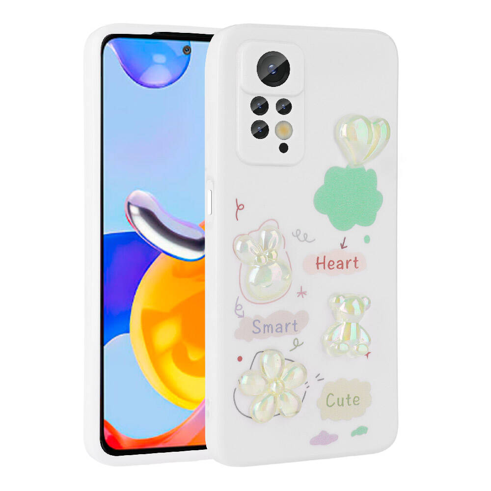 Xiaomi Redmi Note 12 Pro 4G Uyumlu Kılıf Kabartma Figürlü Parlak Zore Toys Silikon Kapak