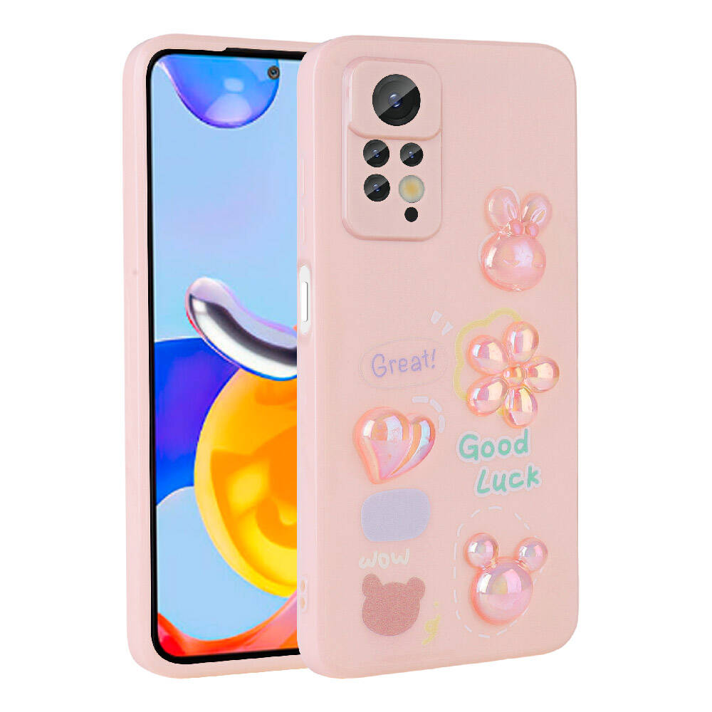Xiaomi Redmi Note 12 Pro 4G Uyumlu Kılıf Kabartma Figürlü Parlak Zore Toys Silikon Kapak