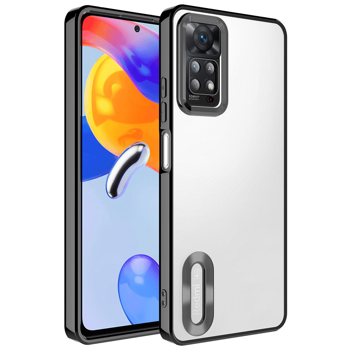 Xiaomi Redmi Note 12 Pro 4G Uyumlu Kılıf Kamera Korumalı Logo Gösteren Zore Omega Kapak
