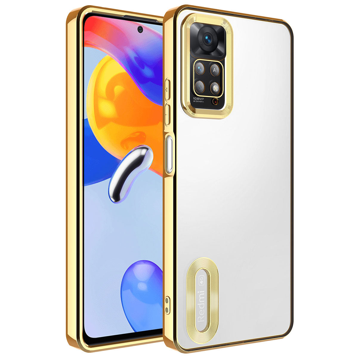 Xiaomi Redmi Note 12 Pro 4G Uyumlu Kılıf Kamera Korumalı Logo Gösteren Zore Omega Kapak