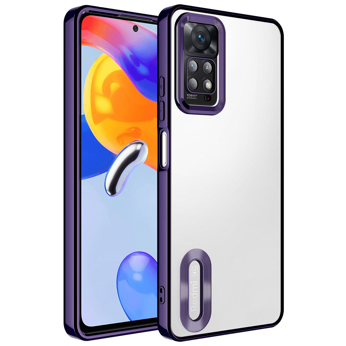 Xiaomi Redmi Note 12 Pro 4G Uyumlu Kılıf Kamera Korumalı Logo Gösteren Zore Omega Kapak